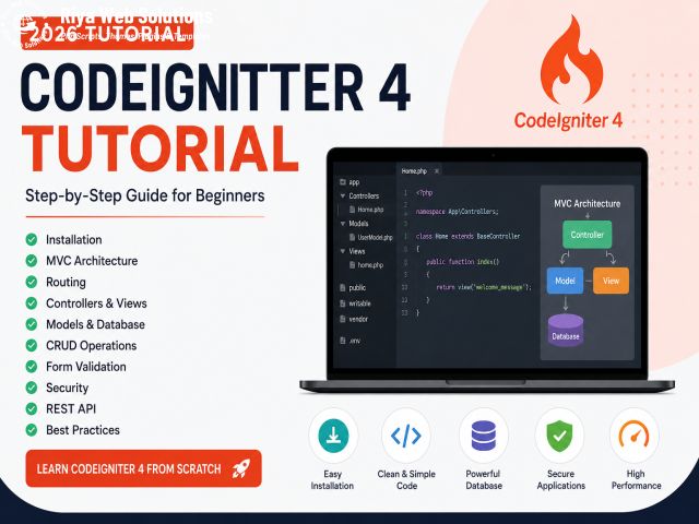 CodeIgniter 4 Tutorial for Beginners (2026)